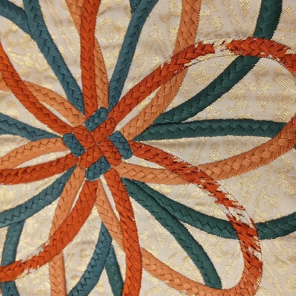 Vintage Obi Authentic Japanese from Japan mid century f 90's Neutrals & Metallic - Picture 8 of 12